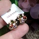 Сережки Xuping довжина 1.4см ширина 1.2см медичне золото позолота 18К с1700 - зображення 3