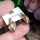 Серьги Xuping Jewelry длина 1.7см ширина 9мм медицинское золото позолота 18К с1701 - изображение 3