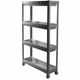 Етажерка підлогова на коліщатках 4 яруси 54x18x91 см Violet House 6014 Long Shelf сіра - зображення 1