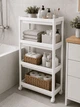 Этажерка напольная на колесиках 4 яруса 54x18x91 см Violet House 6014 Long Shelf белая - изображение 2