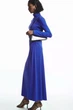 Сукня жіноча COS high-neck gathered midi dress 1140756002 XS Синій - изображение 2