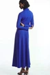 Сукня жіноча COS high-neck gathered midi dress 1140756002 XS Синій - изображение 3