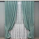 Комплект штор VR-Textil Жаккард Мармур 100х270 2шт и Тюль 300х270 1292ш-1529т Бирюзовый с белым 71-185/1 - изображение 1