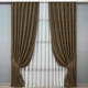 Комплект штор VR-Textil Лен Мрамор 200х270 2шт и Тюль 500х270 1261ш-1429т Коричневый с белым 71-176/6 - изображение 1
