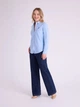 Рубашка хлопковая женская U.S. Polo Assn 215983-YI00A(Classic Blue) XS Голубая (786662152997) - изображение 3