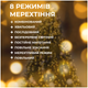 Гирлянда конский хвост 2 м 200 led для декора 10 нитей желтая HM-0693 - изображение 3