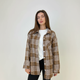 Сорочка жіноча фланель коричнево-молочна клітинка, L;XL - изображение 2