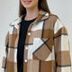 Сорочка жіноча фланель коричнево-бежева клітинка, L;XL - зображення 6