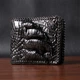 Портмоне CROCODILE LEATHER bg180fash04 из натуральной кожи крокодила Черное - изображение 1