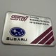 Наклейка на кузов эмблема Subaru табличка субару шильдик 80 мм tecnica interna tional STI - изображение 2