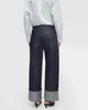 Джинси жіночі COS facade turn-up straight-leg jeans 1224871005 29 Синій - изображение 4
