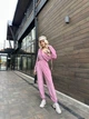 Жіночий велюровий комбінезон з капюшоном рожевий XS - зображення 1