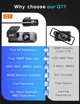 Navycrest Q7 – 4K + 1080p Wi-Fi Dash Cam (Передня + Задня Камери) - зображення 8