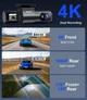 Автомобільна відеокамера Avylet Dash Cam – фронт + зад / 4K / Wi-Fi - зображення 3