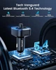 FM трансмиттер LENCENT T25M Bluetooth 5.4 автомобильный адаптер 48W PD 30W QC3.0 USB USB-C - изображение 2