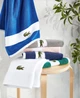 Набір 6 махрових рушників Lacoste для ванної 132х76 см х 2 шт +  40х76 см х 2 шт +  33х33 см х 2 шт Home Heritage Sport Stripe Синій (1159865038) - зображення 8