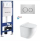 Інсталяція KollerPool AQUA LINE + TWIST White панель змиву + підвісний унітаз ROUND Smart з сидінням Soft-close ( змив Tornado 3,0 ) - изображение 1