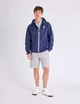 Мужская куртка-ветровка U.S. Polo Assn Signature Stripe с капюшоном Urban Style L темно-синяя - изображение 4