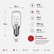 Лампа універсальна для холодильника 25W/230V E14 Bellight, лампа для внутрішнього підсвічування холодильника - зображення 2