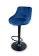 Барный стул Hoker TOLEDO VELVET Синий-велюр, 46х36х106 см - регулируемое строение, поворотное сиденье - изображение 7