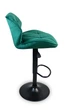 Барный стул Hoker SEVILLA VELVET Зеленый 44х38х105 см – комфортное поворотное сиденье, регулируемая высота - изображение 5
