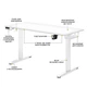 Стіл Mealux PowerDesk Duo XL White (арт. EVO-252 Duo W/W) - зображення 3