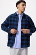 Мужская фланелевая рубашка Uniqlo 52(XL) Синяя клетка (145147) - изображение 1