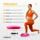 Балансувальна масажна подушка EasyFit EF-1840E-P диск сенсомоторний для йоги та медитації з насосом Рожевий (56003124) - зображення 4
