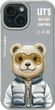 Etui plecki Nimmy Cool&Cute 2.0 Bear do Apple iPhone 15 Szare (6971080310867) - obraz 1