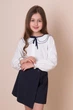 Шкільна блузка для дівчинки Mevis 5343-02 молочний 140 - зображення 4