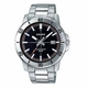Мужские наручные часы Casio MTP-VD01D-1E2 серебристые с черным циферблатом - изображение 1