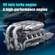 Конструктор Mould King 10168 W16 Twin Turbo Technic с электромотором, модель двигателя W16, 2899 деталей - изображение 3