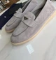Лофери Prada Suede Triangle Logo Grey 43 - изображение 3