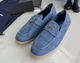 Лофери Prada Triangle Logo Suede Blue 45 - изображение 3