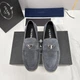 Лофери Prada Triangle Logo Suede 42 - изображение 1