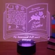 Акриловий світильник, LED світильник "Для першої улюбленої вчительки" (16 кольорів світіння) (НЧ0029) - зображення 7