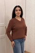 Светр INEDIT 10627 Brown ONE SIZE - изображение 2
