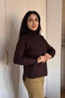 Светр INEDIT 10626 Dark-Brown ONE SIZE - зображення 2