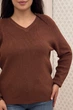 Светр INEDIT 10627 Brown ONE SIZE - изображение 4