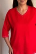 Светр INEDIT 10858 Red ONE SIZE - изображение 5