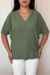 Светр INEDIT 10856 Olive ONE SIZE - изображение 2
