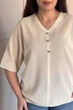 Светр INEDIT 10863 Latte ONE SIZE - изображение 4