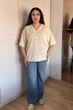 Светр INEDIT 10863 Latte ONE SIZE - изображение 5