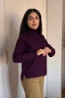 Светр INEDIT 10626 Dark-Violet ONE SIZE - изображение 2