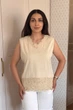 Футболка INEDIT 50052 Beige ONE SIZE - зображення 1