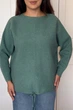 Светр INEDIT 10612 Green-Sea ONE SIZE - зображення 5