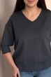 Светр INEDIT 10865 Dark-Grey ONE SIZE - изображение 4