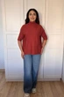 Светр INEDIT 10847 Wine ONE SIZE - изображение 4