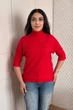 Светр INEDIT 10867 Red ONE SIZE - зображення 1
