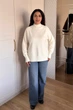 Светр INEDIT 10619-1 Latte ONE SIZE - изображение 5